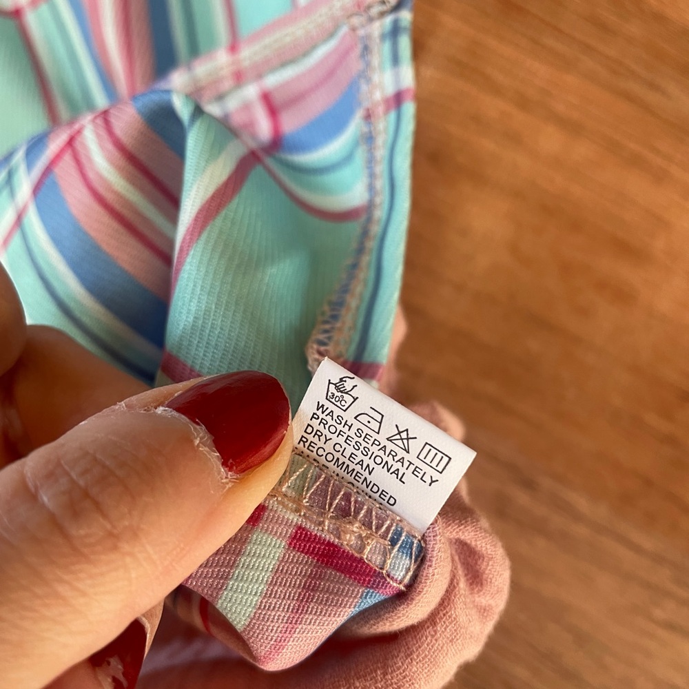 Plaid Patchwork Button Down Blouse Size Medium Pi… - image 7